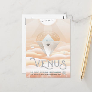 Sci-Fi Travel Ad, Planet Venus Postcard