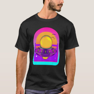 Sci Fi Vaporwave Unidentified Flying Object 80s Uf T-Shirt