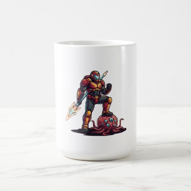 Sci-Fi Warrior T-Shirt Coffee Mug (Center)