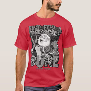 Sciatic Pain Awareness leopard christmas cure sant T-Shirt