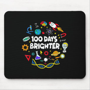 Science 100 Days Brighter Student Happy 100th Day Mouse Mat