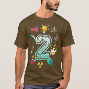 Science 2 Year Old Birthday School Party Scientifi T-Shirt