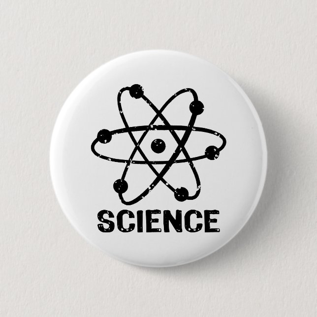 Science 6 Cm Round Badge (Front)