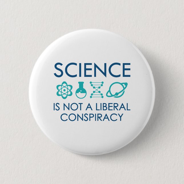 Science 6 Cm Round Badge (Front)