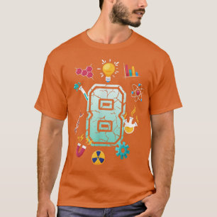 Science 8 Year Old Birthday School Party Scientifi T-Shirt