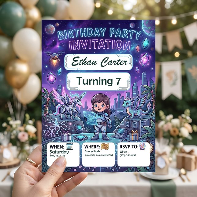 Science Adventure Birthday Party Invitation (Creator Uploaded)