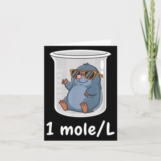 Science &amp; Technology Funny Chemistry 1 Mole L  Card (Front)