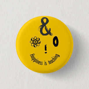 Science Ampersand Techie Humourous Teachers Design 3 Cm Round Badge