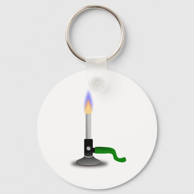 Science and Chemistry Bunsen Burner Key Ring (Front)
