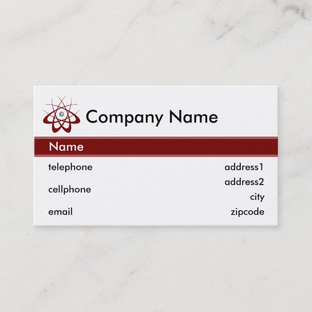 Science and Technology Business Card Design (Front)
