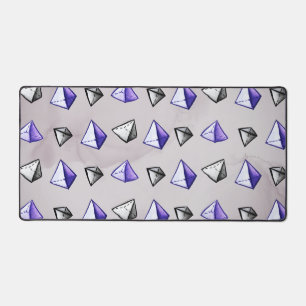 Science Art - Pyramid Pattern Math Lover Geometry Desk Mat