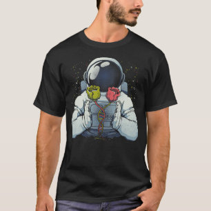 Science Astronaut DNA Roses by Tobe Fonseca T-Shirt