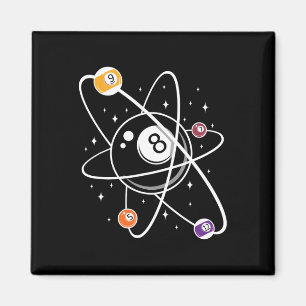 Science Atom Pool Lover 8- Billiards  Magnet