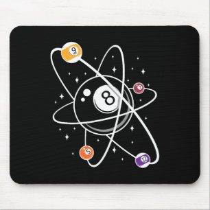 Science Atom Pool Lover 8- Billiards Mouse Mat