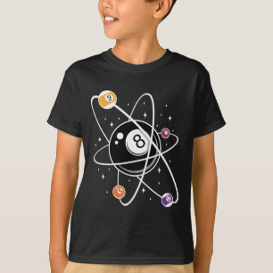 Science Atom Pool Lover 8- Billiards  T-Shirt