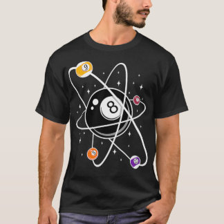 Science Atom Pool Lover 8Balls Billiards Premium  T-Shirt