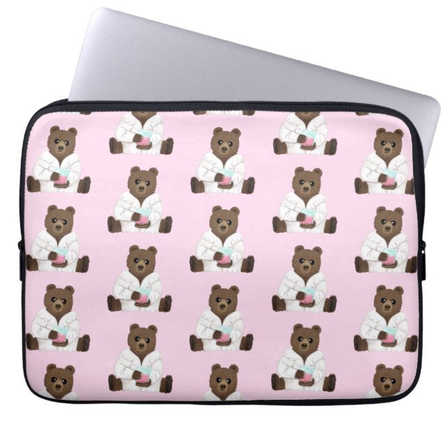 Science Bear Laptop Sleeve (Front)