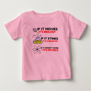 Science BIOLOGY CHEMISTRY PHYSICS Baby T-Shirt