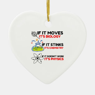 Science BIOLOGY CHEMISTRY PHYSICS Ceramic Tree Decoration