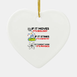 Science BIOLOGY CHEMISTRY PHYSICS Ceramic Tree Decoration