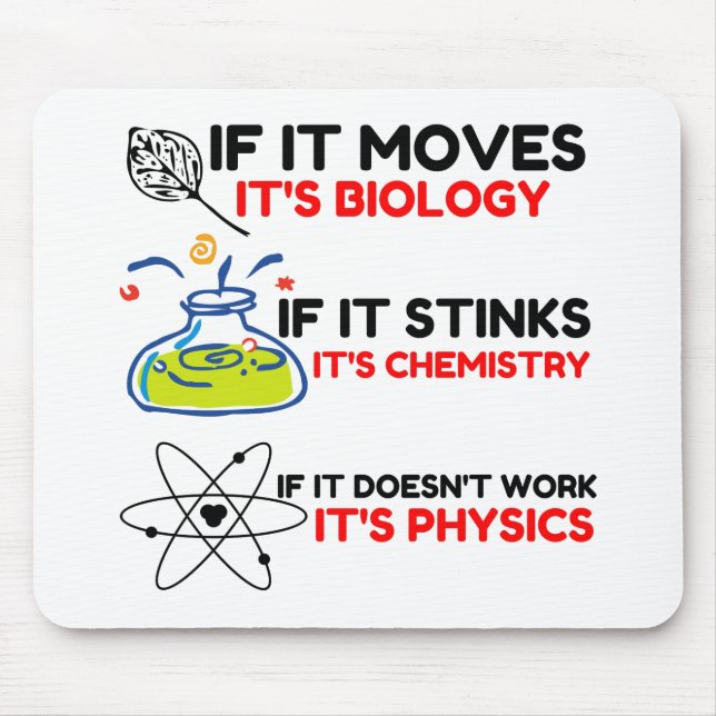 Science BIOLOGY CHEMISTRY PHYSICS Mouse Mat (Front)