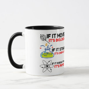 Science BIOLOGY CHEMISTRY PHYSICS Mug