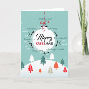 Science Biology Kreb's Cycle Christmas Teacher Fun Holiday Card
