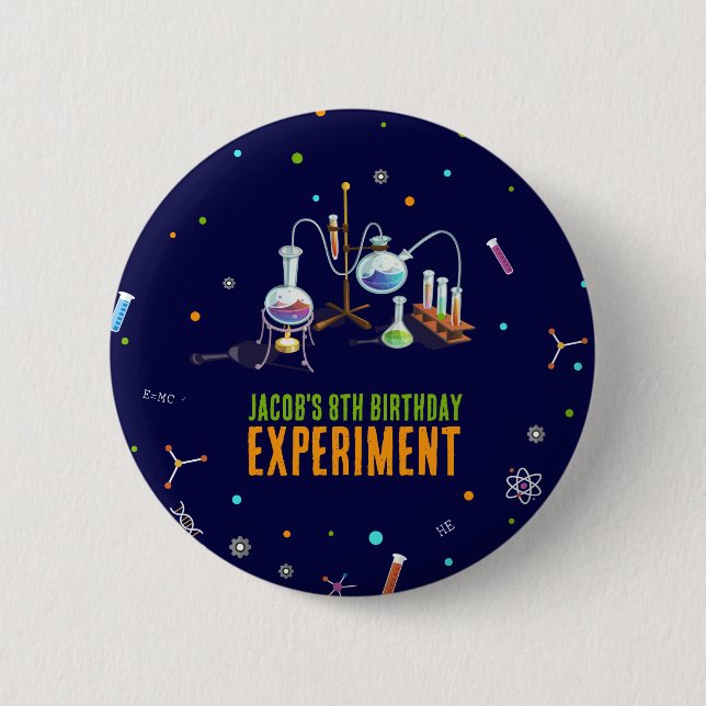 Science Birthday 6 Cm Round Badge (Front)