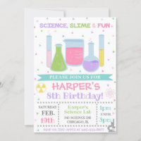 Science Birthday Invitation Science Invite