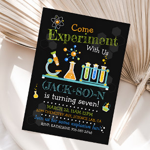 Science Birthday Invitation, Science Party Invite