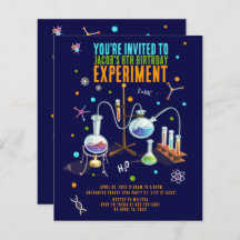 Science Birthday Invitations