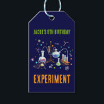 Science Birthday Invitations Gift Tags<br><div class="desc">Complete your science-themed kids birthday party with our Chemistry Set Favour Tags! These charming favour tags feature a captivating design of a chemistry set with neon-coloured accents, perfectly complementing your science-themed celebration. Attach these tags to party favours, gift bags, or treat boxes to add a personalised touch to your little...</div>