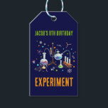 Science Birthday Invitations Gift Tags<br><div class="desc">Complete your science-themed kids birthday party with our Chemistry Set Favour Tags! These charming favour tags feature a captivating design of a chemistry set with neon-coloured accents, perfectly complementing your science-themed celebration. Attach these tags to party favours, gift bags, or treat boxes to add a personalised touch to your little...</div>
