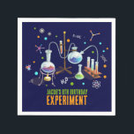 Science Birthday Invitations Napkin<br><div class="desc">Elevate the science-themed party atmosphere with our Chemistry Set Kids Birthday Napkins! These vibrant napkins feature a captivating design of a chemistry set with neon-coloured accents, perfectly complementing your science-themed celebration. Let your little scientists enjoy their snacks and treats while immersing themselves in the world of discovery. Add a touch...</div>