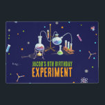 Science Birthday Laminated Place Mat<br><div class="desc">Transform your dining experience with our captivating science-themed placemat! Immerse yourself in the world of chemistry with a mesmerising chemistry set design on a deep navy background. The addition of neon colours creates a vibrant and stylish touch, making this placemat a perfect choice for those who adore science and want...</div>