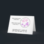 Science Birthday Microbiology Gram Stain Poem Lab Card<br><div class="desc">Front of the card shows Gram positive and Gram negative bacteria on a microscope slide with the procedure descriptive poem "Gram negatives are red / Gram positives are blue / microbiology is awesome / hope your birthday is too." You can change the last couplet to your own text, ie "biology...</div>