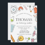 Science Birthday Party Invitation • Mad Science<br><div class="desc">Let's get Mad! This Science themed birthday party invitation had a modern feel and bright colours. The perfect start to planning the perfect birthday event. Easy to edit using zazzle's personalisation features.</div>