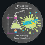 Science Birthday Party | Science is Fun Classic Round Sticker<br><div class="desc">Science Birthday Party | Science is Fun Sticker - Put on your lab coat and be ready for explosive fun! It's the perfect touch for your science party. No need for tests or experiments, this awesome sticker passes them all with flying colours. This sticker is part of our science birthday...</div>