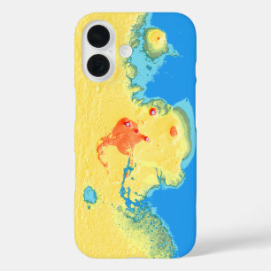 Science Black Blue Red Mars Terraforming Art iPhone 16 Case