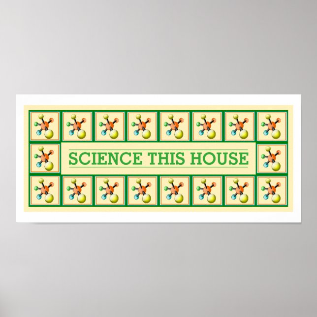 Science Bless this House Funny Inspirational Decor (Front)
