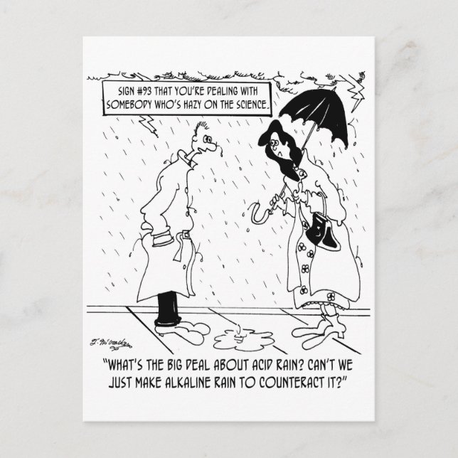 Science Cartoon 7084 Postcard (Front)