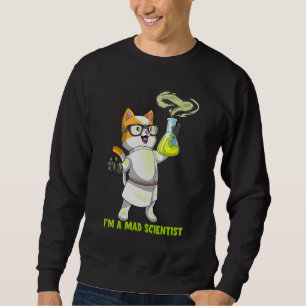 Science Cat Chemistry Mad Scientist Kitten Cation Sweatshirt