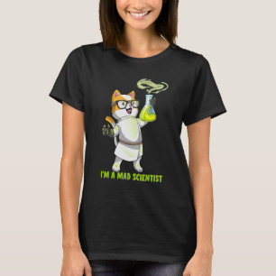 Science Cat Chemistry Mad Scientist Kitten Cation T-Shirt