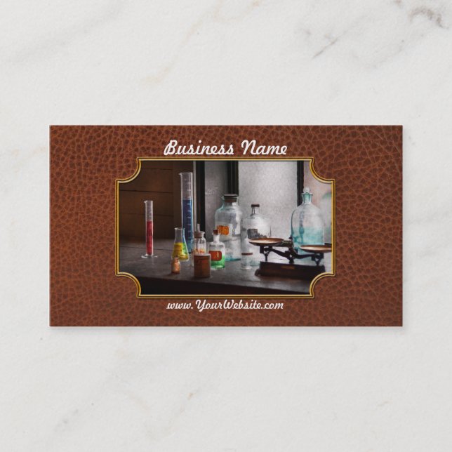 Science - Chemist - Chemistry Equipment Business Card (Front)