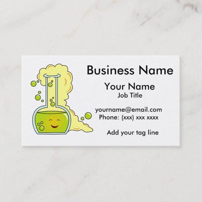 Science Chemistry Beaker Business Card (Front)