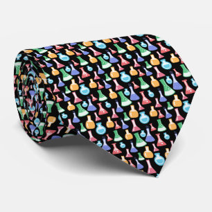 Science Chemistry Colorful Pattern Teacher Black  Tie