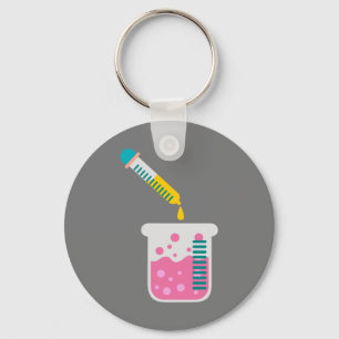 Science chemistry cute science equipment key ring