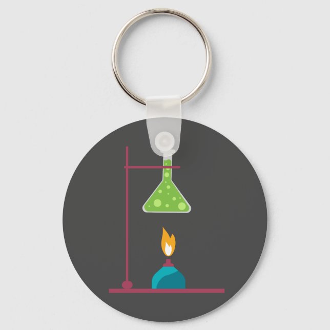 Science chemistry cute science equipment key ring (Front)