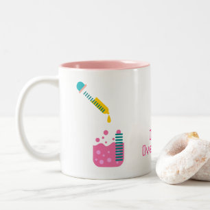 Science chemistry cute science equipment Two-Tone coffee mug