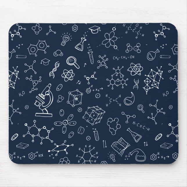 Science / Chemistry Doodle Pattern Mouse Mat (Front)